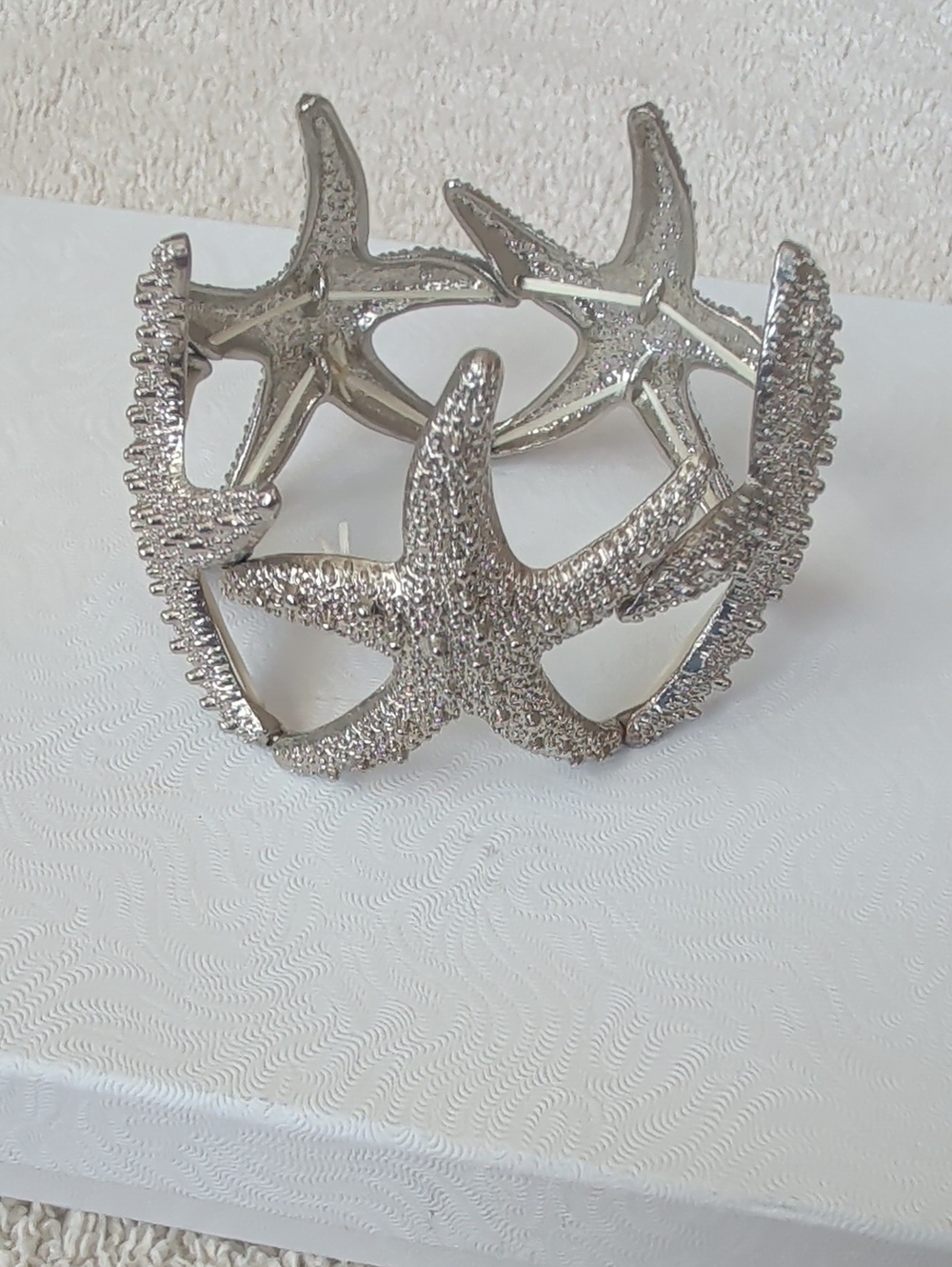 Silver Starfish Stretch Bracelet
